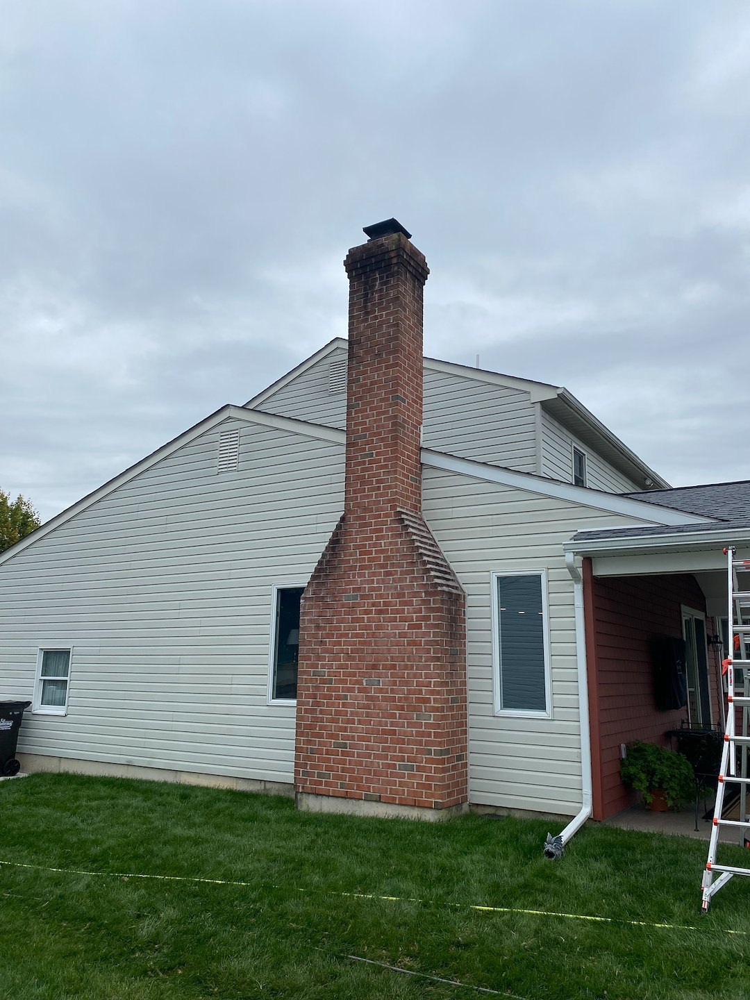 Amazing chimney exterior cleaning - soft washing in Bethlehem PA