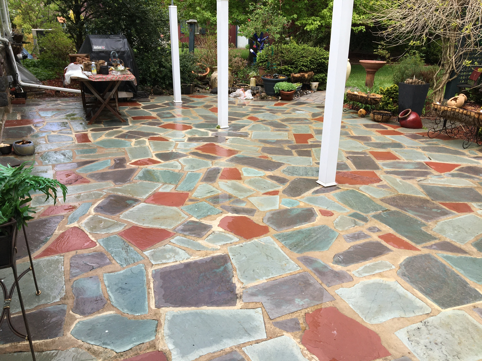 Flagstone patio cleaning in Northampton PA
