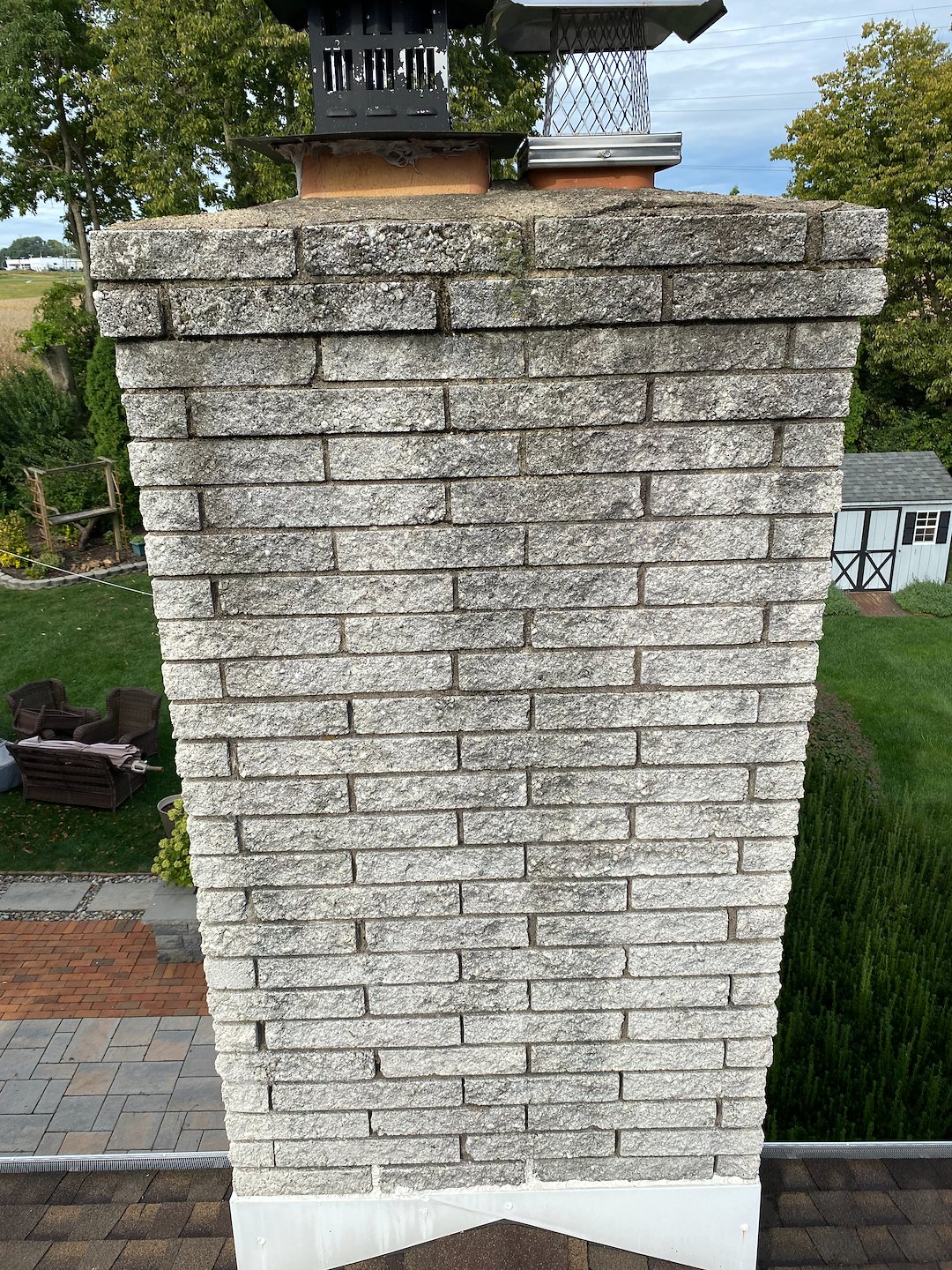 House washing in Easton PA with a thorough exterior chimney cleaning!