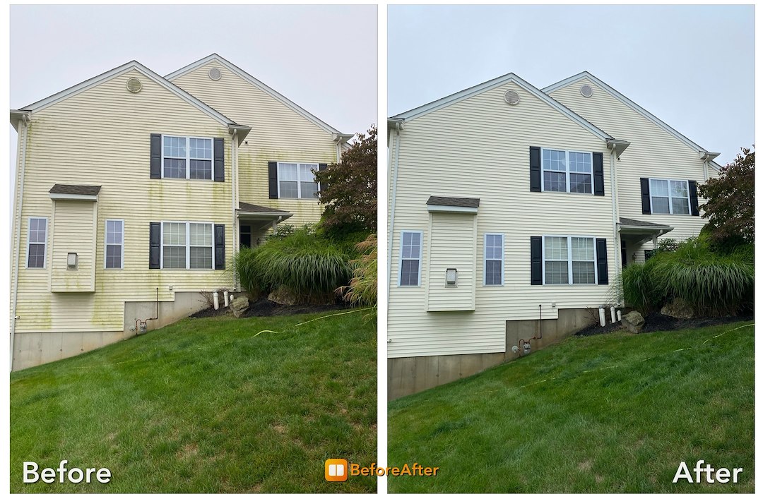 No lift or ladders needed! House washing in Palmer Township- Easton PA